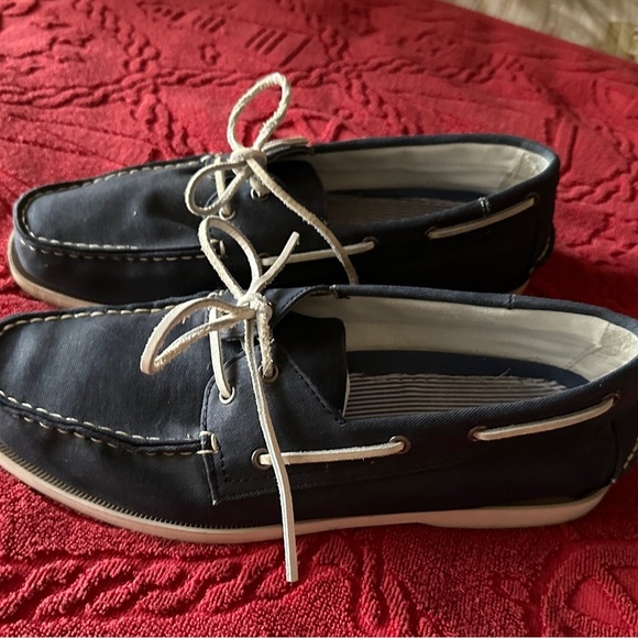 Eddie‎ Bauer Men's Navy Boat Shoes Size 10 - Picture 1 of 7